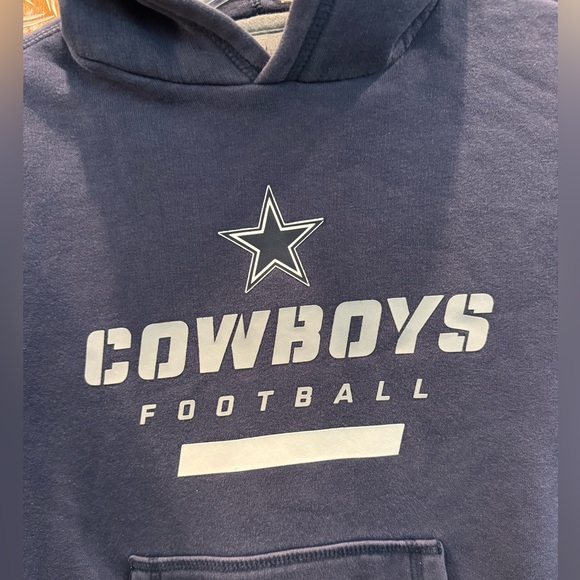 NFL Dallas Cowboys Football Hoodie, Navy Blue, Prescott #4- size Boys M (8-10) - Picture 3 of 6
